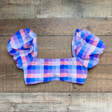 Buddy Love Pastel Checkered Bikini Top- Size M (we have matching bottom and skirt)