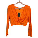 Eloquii Neon Orange Front Twist Crop Top NWT- Size 14/16 (we have matching skirt)