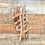Stuart Weitzman Lace Up Pearl Sandals- Size 8.5 (sold out online)