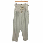 Free People Khaki Pleated Paperbag Waist Pants NWT- Size S (Inseam 24.5”)
