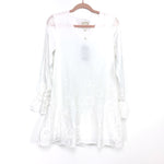 Sail to Sable White Eyelet Long Sleeve Dress NWT- Size XS