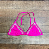 Lovers + Friends Hot Pink Crochet Trim Bikini Top- Size M (sold out online, we have matching bottoms)