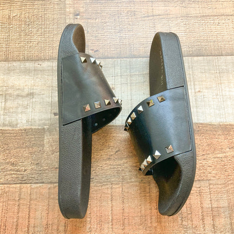 Madden Girl Black Studded Slide Sandals- Size 9 (BRAND NEW)