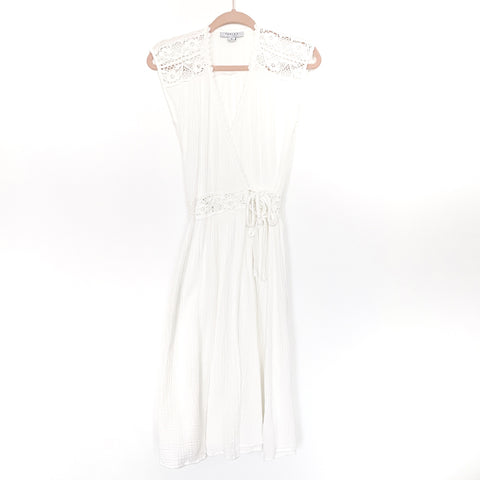 Favlux White Gauze and Crochet Detail Dress- Size S