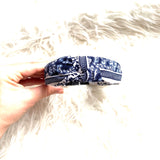 No Brand Dark Blue Floral Knotted Headband