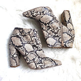 Shoedazzle Snakeskin Faux Leather Booties- Size  (LIKE NEW)