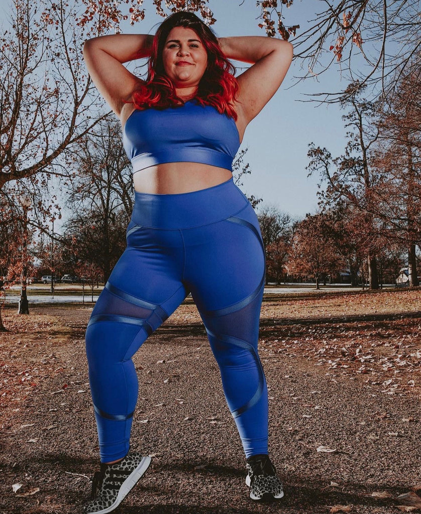 Fabletics Royal Blue Mesh Leggings- Size 1X (Inseam 24) (We Have Matc –  The Saved Collection