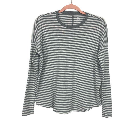 Aerie Grey/White Striped Real Soft Top- Size S (See Notes)