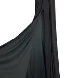 Rachel Allan Prima Donna Black Rhinestone Mesh Center Gown with Train- Size 2 (see notes)