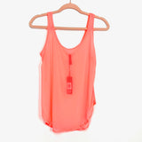 Savi Neon Orange Mesh Sleeveless Workout Top NWT- Size S