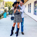 Scoop Black Slouch Suede Boots- Size 8.5