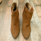 BP Leather Camel Zip Back Booties - Size 7 (See Notes)