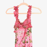 No Brand Pink Floral Hi-Low Dress- Size M