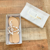 No Brand White Bohemia Summer Beach Flat Sandals NWT- Size 37