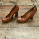 Kork-Ease Cognac Heel- Size 7