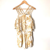 Minkpink Yellow and White Paradise Strappy Playsuit Romper NWT- Size S
