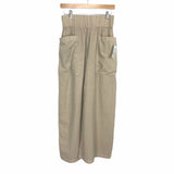 Free People Khaki Akoya Polish Front Pocket Wide Leg Pants NWT- Size XS (Inseam 26.5”)