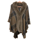 Kimberly C Faux Fur Front Closure Shawl NWT (sold out online)