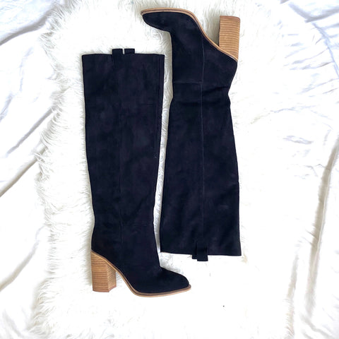Mi.iM Black Suede Over The Knee Boots- Size 8.5