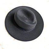 No Brand Black Straw Floppy Brim Hat