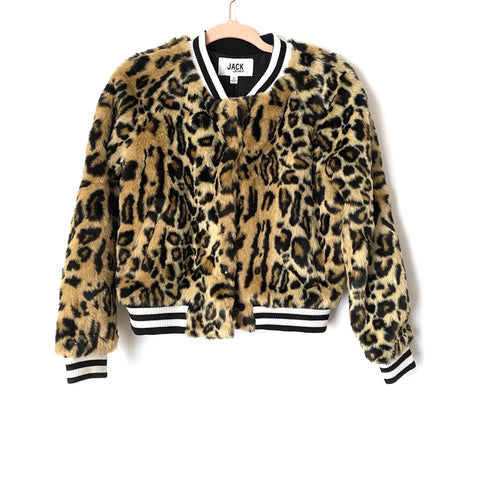 JACK by BB DAKOTA Faux Fur Animal Print Bomber Jacket NWT- Size S (sold out online)