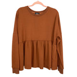 Vici Brown Long Sleeve Top NWT- Size M