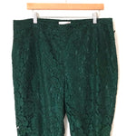 Rachel Parcell Green Lace Pants- Size 14 (Inseam 26”)