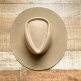 Gigi Pip Light Brown Dakota Australian Wool Hat NWT- Size 57