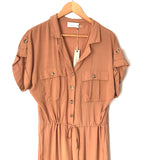 Mustard Seed Drawstring Waist Jumpsuit NWT- Size S