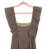 Tularosa Brown Plaid Ruffle Jumpsuit- Size XS (sold out online)