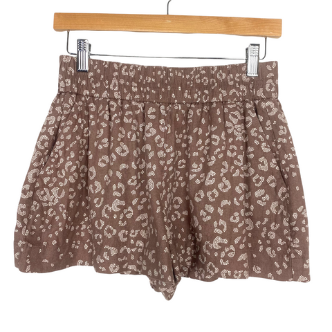 A New Day Brown/White Print Shorts- Size XS