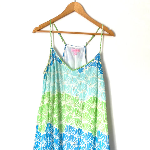 Lilly Pulitzer Blue Green Lined Maxi Dress- Size L (see notes) The Saved Collection Lilly Pulitzer Blue Green Lined Maxi Dress- Size L (see notes) The Saved Collection