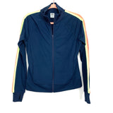 Athletic Works Navy Bright Side Stripe Zip Up Sweatshirt- Size S (4-6) (We Have Matching Bottom!)