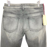 Stella McCartney Grey Zipper Hem Jeans NWT- Size 28 (Inseam 32.5")