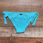 Vilebrequin Turquoise Anchor Print Side Tie Bikini Bottoms- Size S (we have matching top)