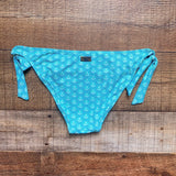 Vilebrequin Turquoise Anchor Print Side Tie Bikini Bottoms- Size S (we have matching top)