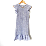 Moodie Blue Smocked Gingham Dress- Size L