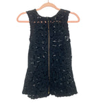 Intermix Black Lace Sleeveless Peplum Top- Size S