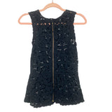 Intermix Black Lace Sleeveless Peplum Top- Size S