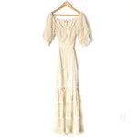 Skylar Rose Cream Lace Open Back Maxi Dress NWT- Size L