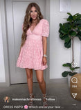 Petal + Pup Pink Lace Overlay V-neck Dress- Size 4