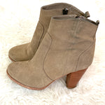 Joie Grey Genuine Leather Suede Booties with Braided Side Zipper- Size 38.5 (See notes!)