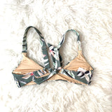 MinkPink Olive Palm Print Bikini Top- Size M