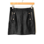 Topshop Black Faux Leather Skirt- Size 6