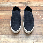 Vince Navy Blue Suede Like Slip On Shoe- Size 9