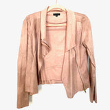 Shinestar Pink Suede Like Side Zip Jacket- Size S