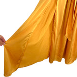 Dress Day Yellow Gold Belted Side Slits Dress- Size XL