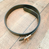 No Brand Black Belt With Gold T
