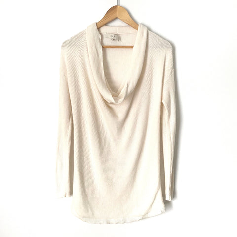 Loft Cream Cowl Neck Sweater- Size XS