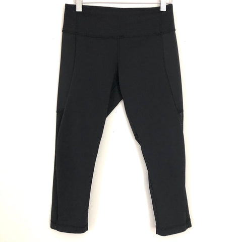 Lululemon Black Mesh Crop Pants- Size 6